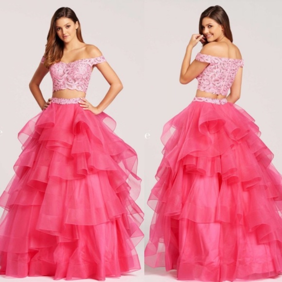Mon Cheri Dresses & Skirts - Mon Cheri for Ellie Wilde 2 piece ruffle ball gown